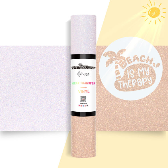 Iron On Glitter UV Color Changing Heat Transfer Vinyl HTV Flex Foil - TeckWrap Craft Europe