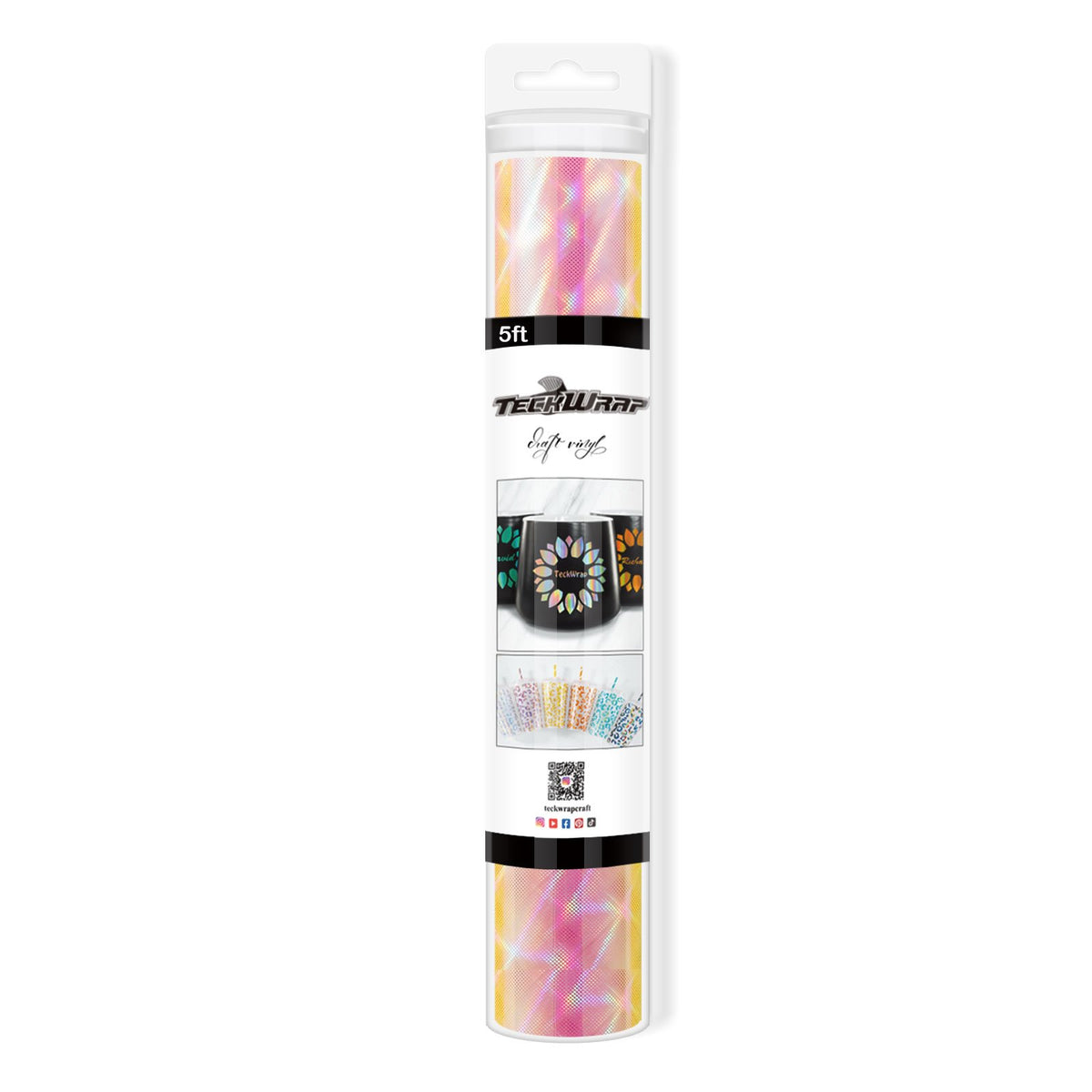 Holographic Patterned Adhesive Vinyl Foile - TeckWrap Craft Europe