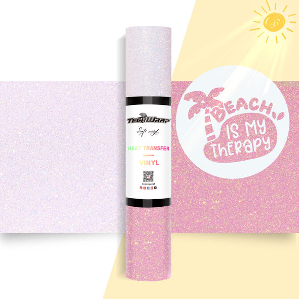 Iron On Glitter UV Color Changing Heat Transfer Vinyl HTV Flex Foil - TeckWrap Craft Europe