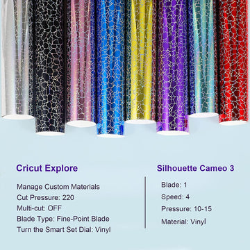 HOLOGRAPHIC ADHESIVE VINYL COBBLESTONE PATTERN SHEETS PACK - TeckWrap Craft Europe