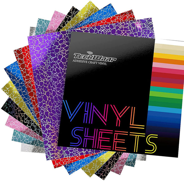 HOLOGRAPHIC ADHESIVE VINYL COBBLESTONE PATTERN SHEETS PACK - TeckWrap Craft Europe