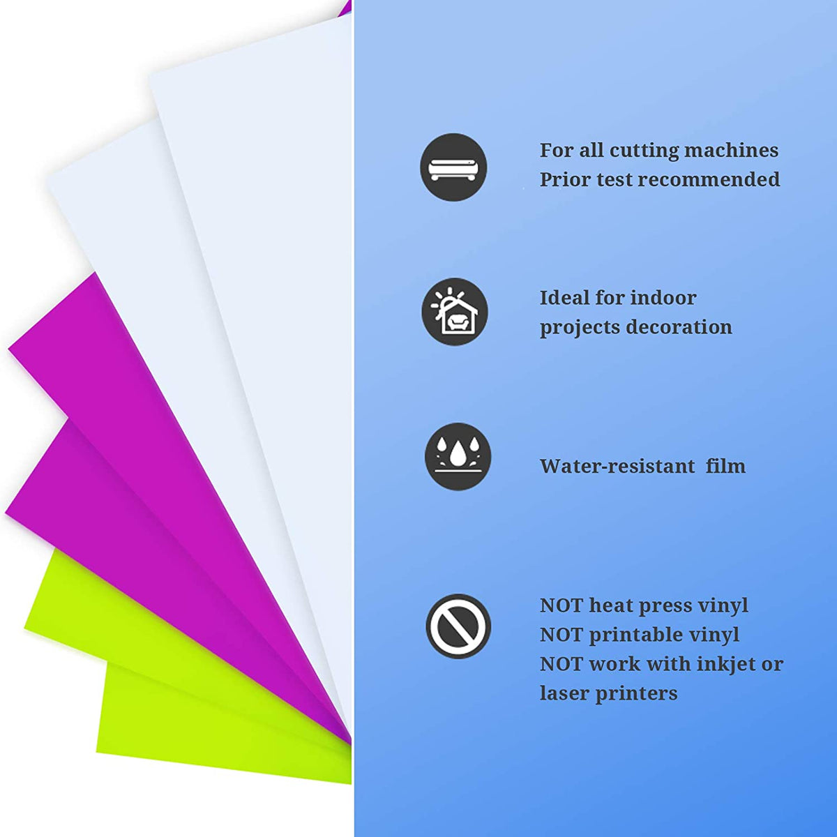 Neon Cold Color Changing Adhesive Vinyl Sheets Pack - TeckWrap Craft Europe
