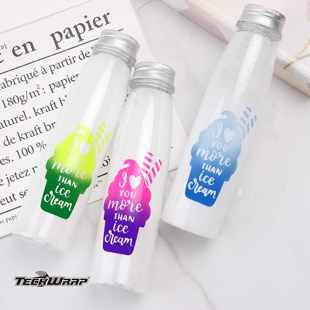 Neon Cold Color Changing Adhesive Vinyl Sheets Pack - TeckWrap Craft Europe
