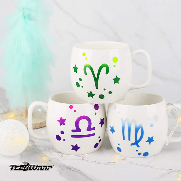 Neon Cold Color Changing Adhesive Vinyl Sheets Pack - TeckWrap Craft Europe