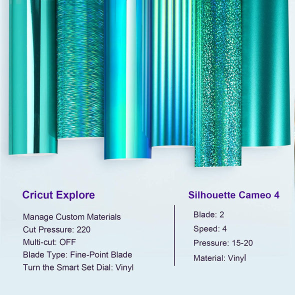 TeckWrap Craft Green Colors Self Adhesive Vinyl Sheets Pack - TeckWrap Craft Europe