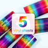 Holographic Permanent Vinyl Sheets  in Rainbow Colors - TeckWrap Craft Europe