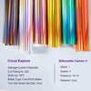 Holographic Glossy Rainbow Adhesive Vinyl Sheets Pack - TeckWrap Craft Europe