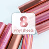 Rose Gold Adhesive Craft Vinyl Sheets Pack - TeckWrap Craft Europe