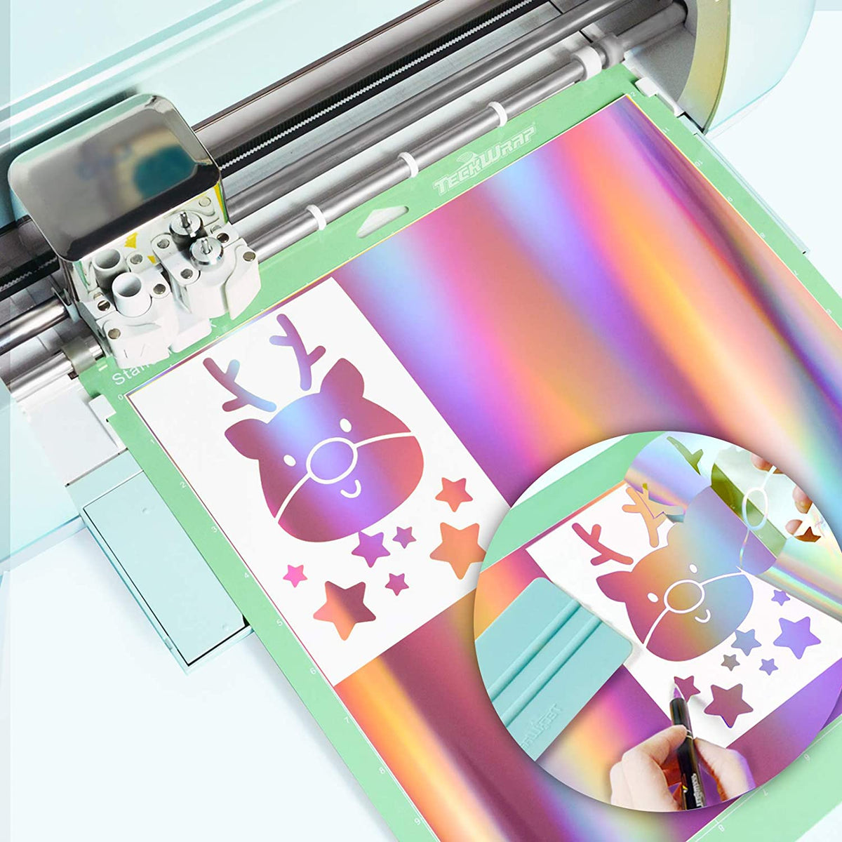 Rose Gold Adhesive Craft Vinyl Sheets Pack - TeckWrap Craft Europe