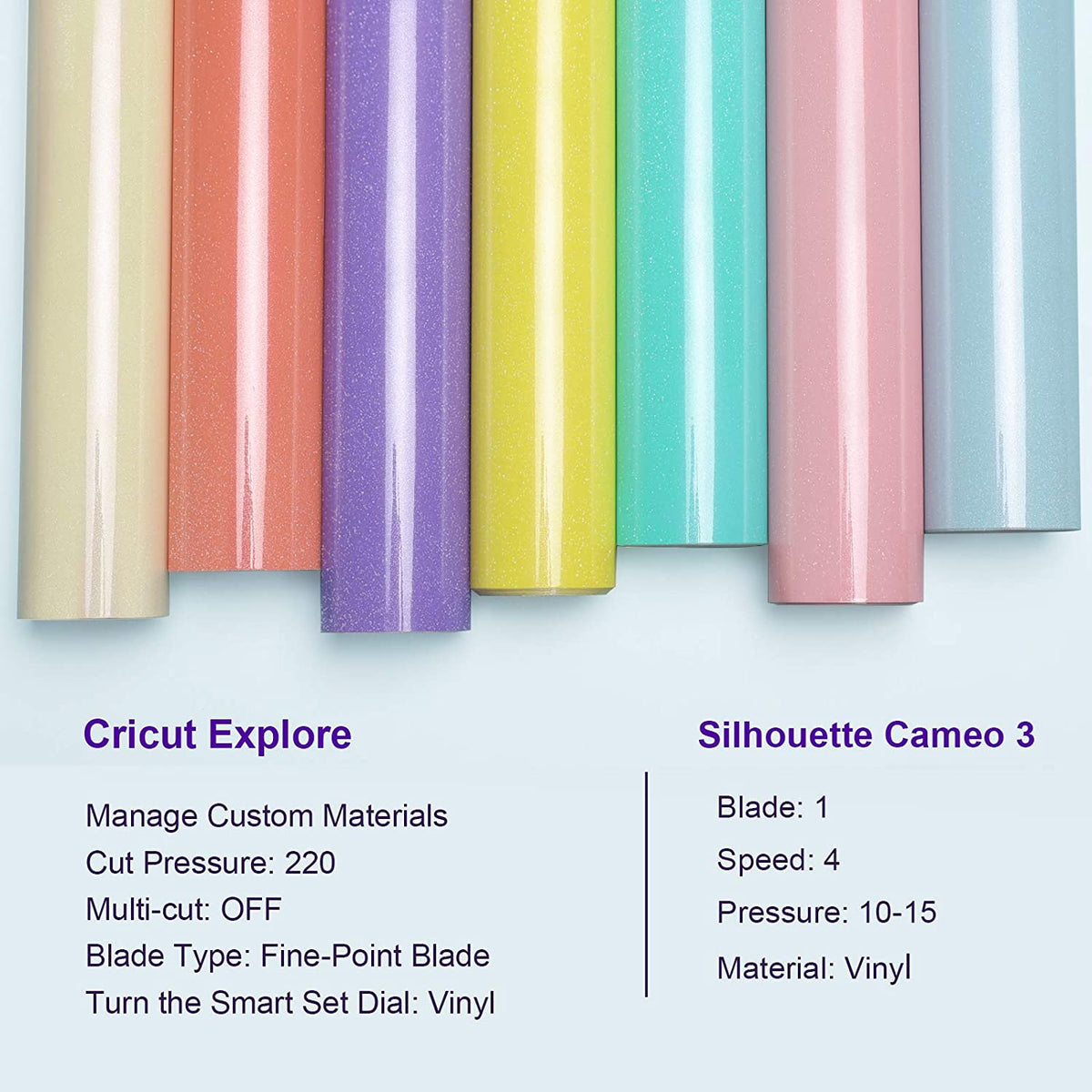 Shimmer Adhesive Vinyl Sheets Pack - TeckWrap Craft Europe