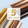 Textured Metallic Adhesive Vinyl Sheets Pack - TeckWrap Craft Europe