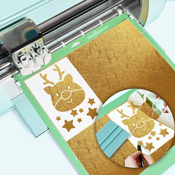 Textured Metallic Adhesive Vinyl Sheets Pack - TeckWrap Craft Europe