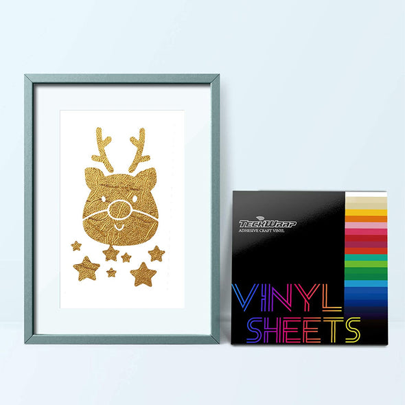 Textured Metallic Adhesive Vinyl Sheets Pack - TeckWrap Craft Europe