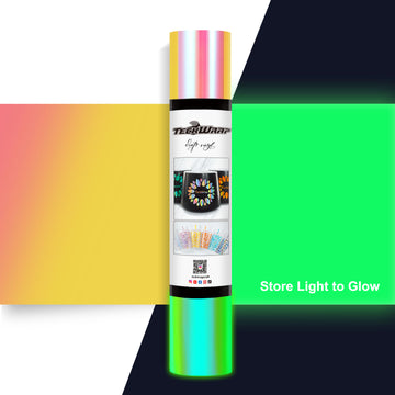 Permanent Opal Glow in the Dark Adhesive Vinyl Craft Foil - TeckWrap Craft Europe
