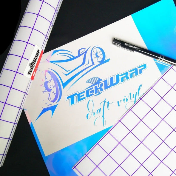 TECKWRAP Purple Grid Medium Tack Transfer Tape - TeckWrap Craft Europe