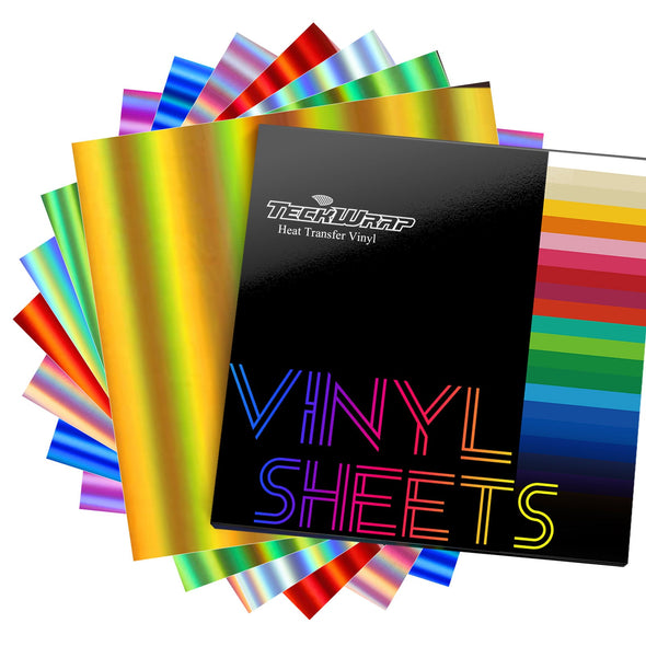 Holo Metallic HTV Sheets Pack - US to US / Holo Metallic HTV Pack - TeckwrapCraft