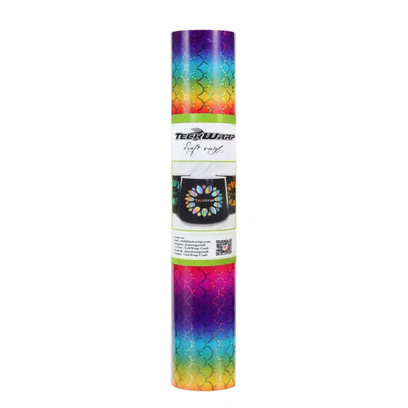 NEW Holographic Pattern Adhesive Vinyl Roll - TeckWrap Craft Europe