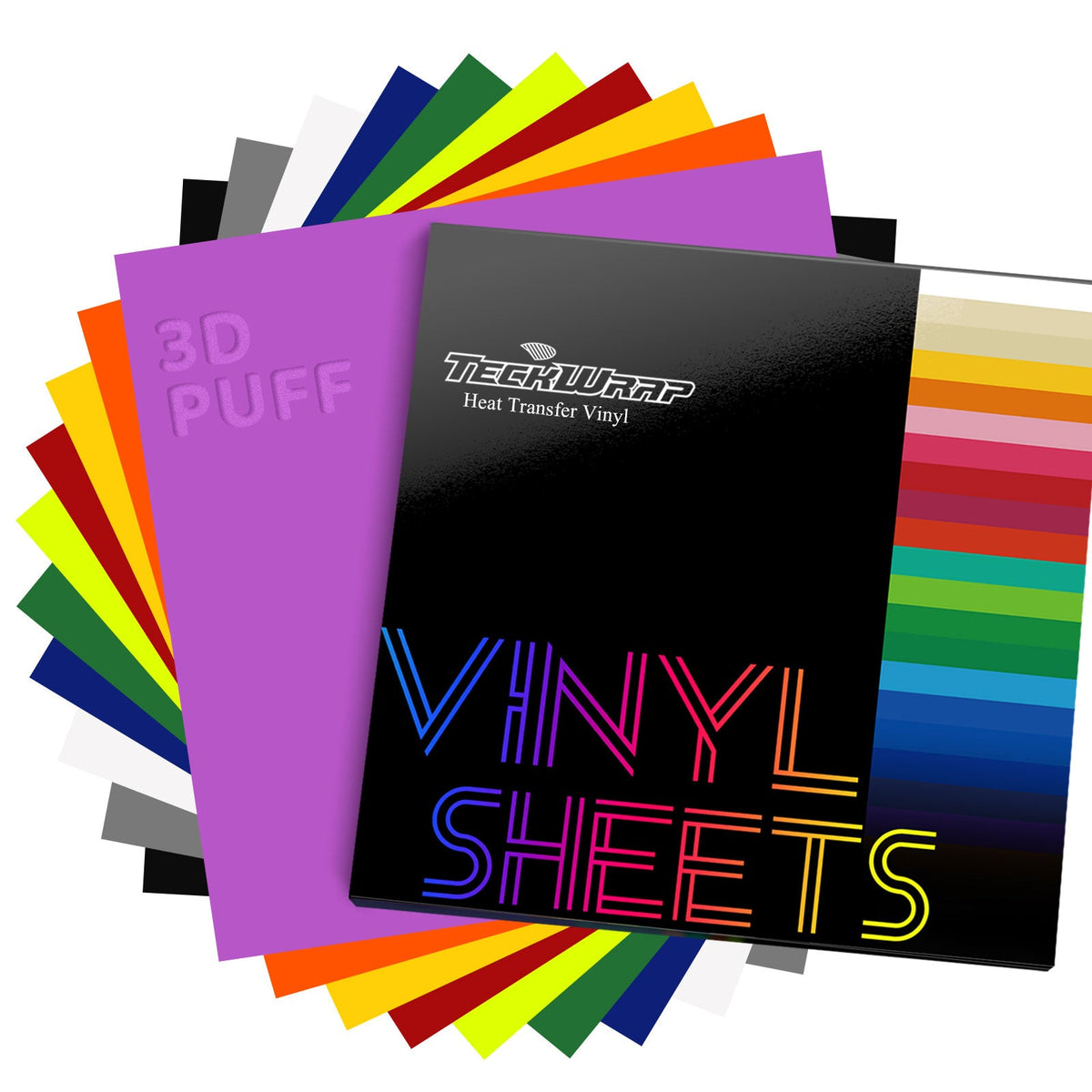 Puff HTV Sheets Pack - Worldwide / Puff HTV Pack - TeckwrapCraft